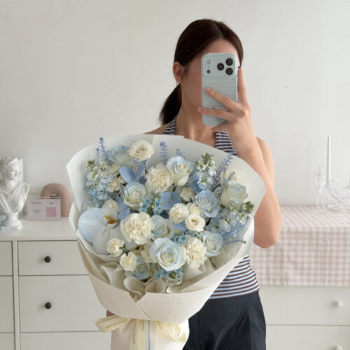 Pastel Blue White