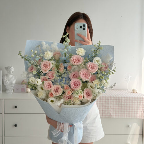 Pastel Blue Pink