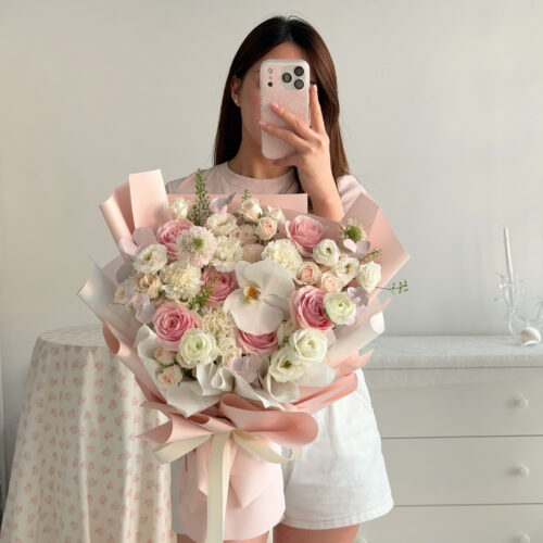 Pastel Pink White