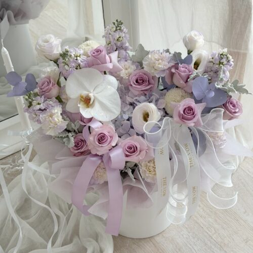 Pastel Lilac Flower Box/Basket