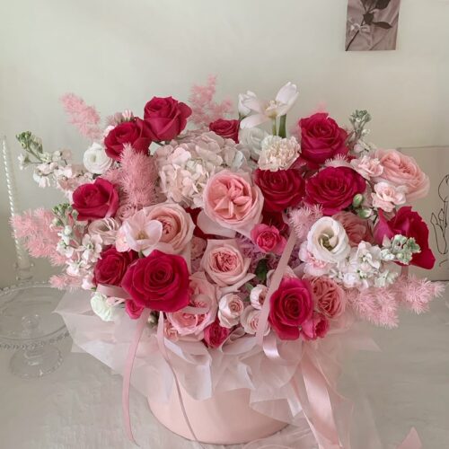 Hot Pink Flower Box/Basket