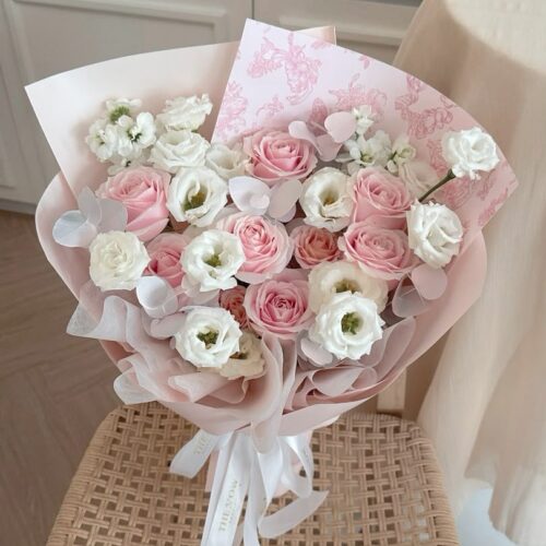 Pastel Pink White
